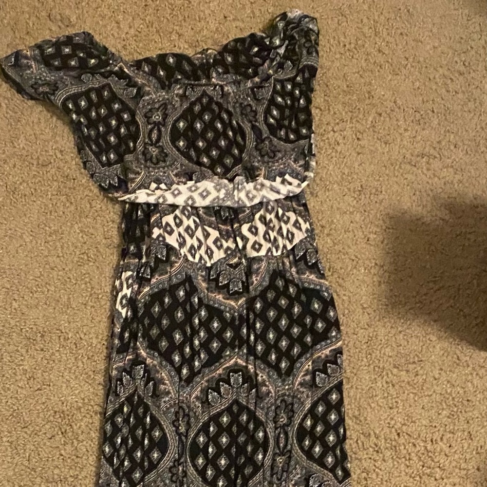 Bohemian Off-Shoulder Maxi Dress